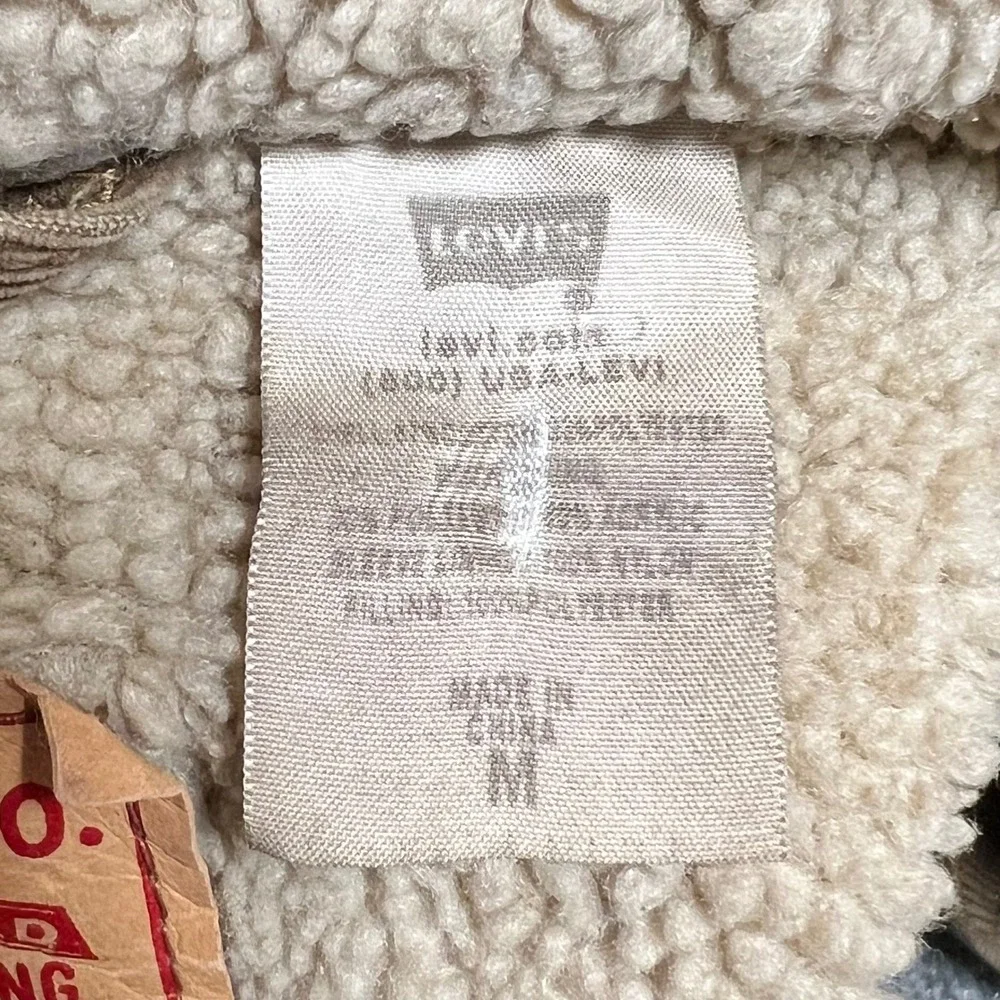 Levi's 70520 Corduroy Sherpa Trucker Jacket  Retro Workwear Western Brown Size M - Picture 7 of 13